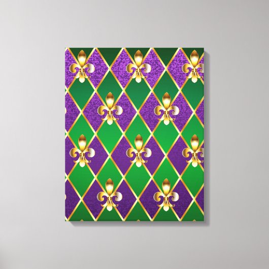 Juwelry Background Mardi Gras Canvas Afdruk (Voorkant)