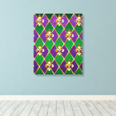 Juwelry Background Mardi Gras Canvas Afdruk (Insitu (Houten vloer))