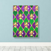Juwelry Background Mardi Gras Canvas Afdruk (Insitu (Houten vloer))