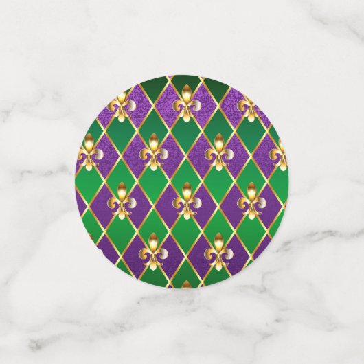 Juwelry Background Mardi Gras Confetti (Kleine voorkant)