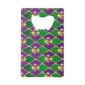 Juwelry Background Mardi Gras Creditkaart Flessenopener (Voorkant)