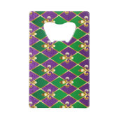 Juwelry Background Mardi Gras Creditkaart Flessenopener (Achterkant)
