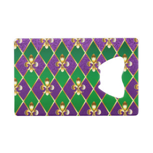 Juwelry Background Mardi Gras Creditkaart Flessenopener