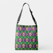 Juwelry Background Mardi Gras Crossbody Tas (Achterkant)