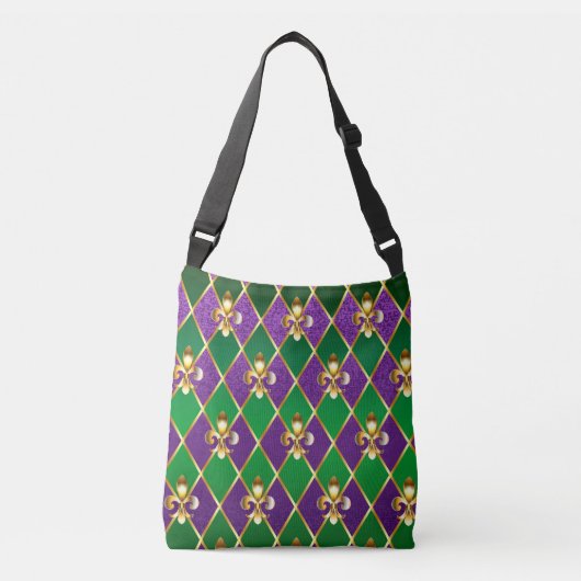 Juwelry Background Mardi Gras Crossbody Tas (Voorkant)