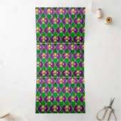 Juwelry Background Mardi Gras Drieluik Wenskaart (Binnen)