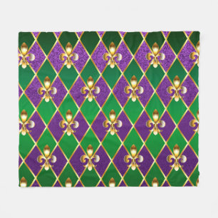 Juwelry Background Mardi Gras Fleece Deken