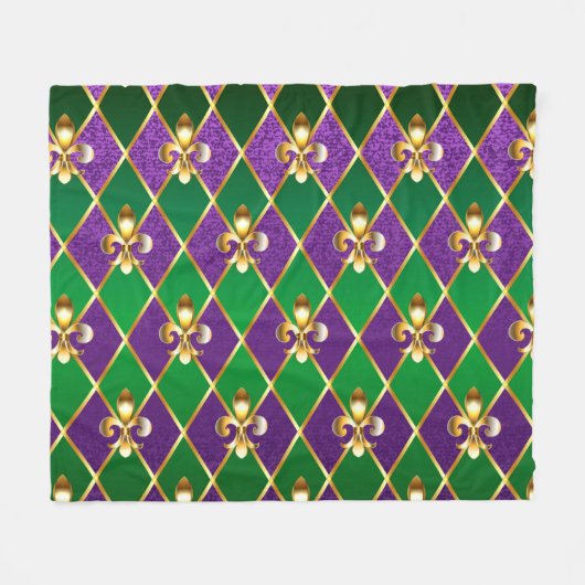 Juwelry Background Mardi Gras Fleece Deken (Voorkant (Horizontaal))