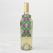 Juwelry Background Mardi Gras Flessenhanger (Op fles)