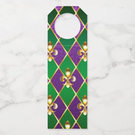 Juwelry Background Mardi Gras Flessenhanger (Voorkant)