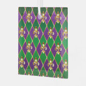 Juwelry Background Mardi Gras Glas Ornament (Voorkant links)