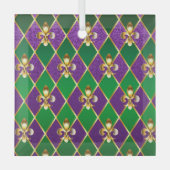 Juwelry Background Mardi Gras Glas Ornament (Voorkant)
