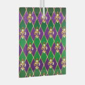 Juwelry Background Mardi Gras Glas Ornament (Voorkant Rechts)
