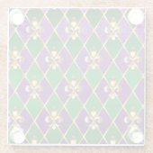 Juwelry Background Mardi Gras Glazen Onderzetter (Achterkant)