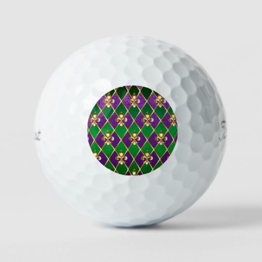 Juwelry Background Mardi Gras Golfballen (Voorkant)