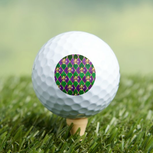 Juwelry Background Mardi Gras Golfballen (Insitu Shirt)