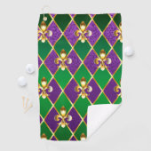 Juwelry Background Mardi Gras Golfhanddoek (Insitu)