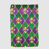Juwelry Background Mardi Gras Golfhanddoek (Voorkant)