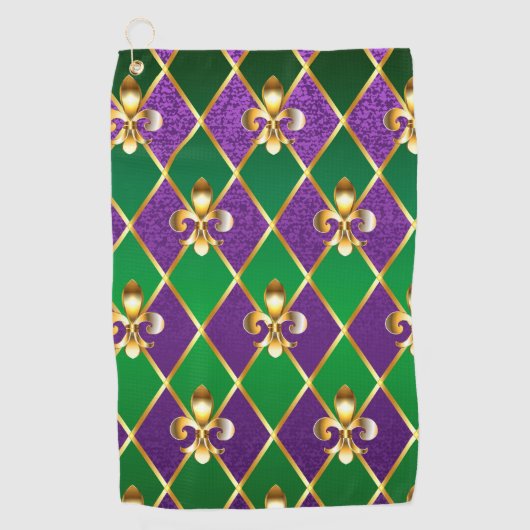 Juwelry Background Mardi Gras Golfhanddoek (Voorkant)