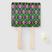 Juwelry Background Mardi Gras Handwaaier (Voorkant en achterkant)