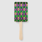 Juwelry Background Mardi Gras Handwaaier (Achterkant)