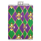 Juwelry Background Mardi Gras Heupfles (Achterkant)