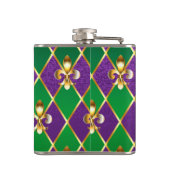 Juwelry Background Mardi Gras Heupfles (Achterkant)