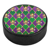 Juwelry Background Mardi Gras Hockey Puck (3/4)