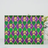 Juwelry Background Mardi Gras Kaart (Staand voorkant)