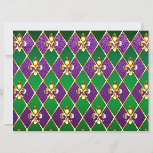 Juwelry Background Mardi Gras Kaart (Voorkant)