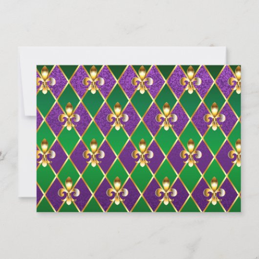 Juwelry Background Mardi Gras Kaart (Voorkant)