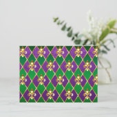 Juwelry Background Mardi Gras Kaart (Staand voorkant)