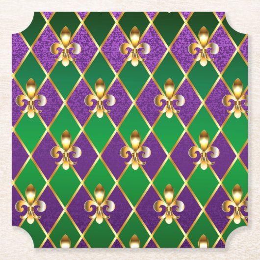 Juwelry Background Mardi Gras Kartonnen Onderzetters (Voorkant)