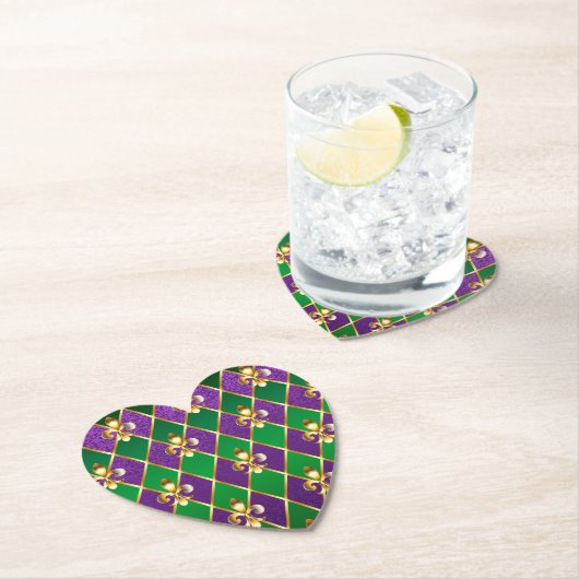 Juwelry Background Mardi Gras Kartonnen Onderzetters (Insitu)