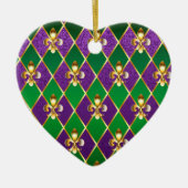 Juwelry Background Mardi Gras Keramisch Ornament (Voorkant)