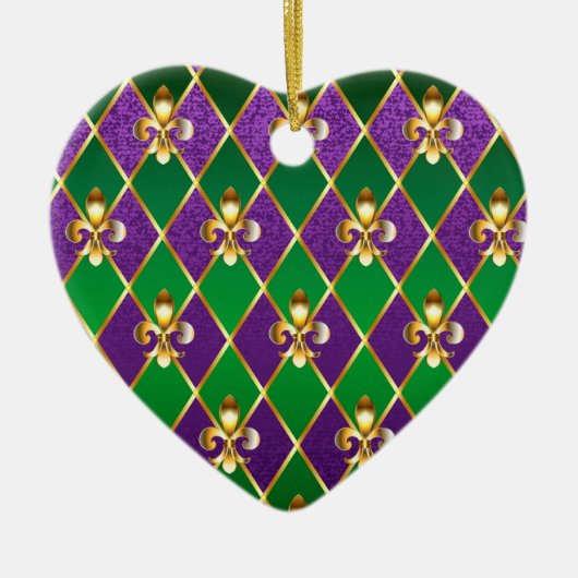 Juwelry Background Mardi Gras Keramisch Ornament (Voorkant)