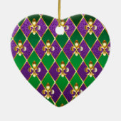 Juwelry Background Mardi Gras Keramisch Ornament (Achterkant)