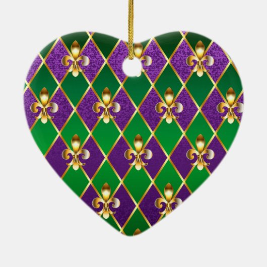 Juwelry Background Mardi Gras Keramisch Ornament (Achterkant)