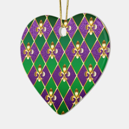 Juwelry Background Mardi Gras Keramisch Ornament (Links)