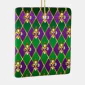 Juwelry Background Mardi Gras Keramisch Ornament (Rechts)