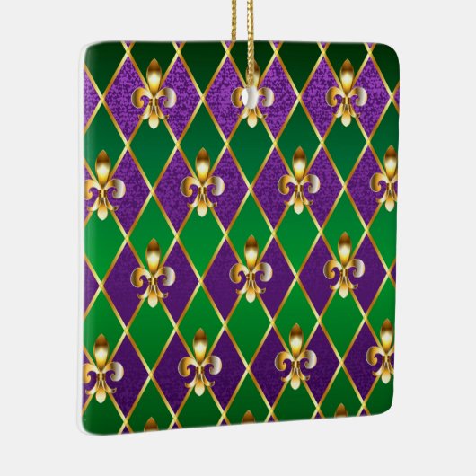 Juwelry Background Mardi Gras Keramisch Ornament (Rechts)