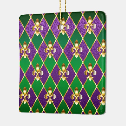 Juwelry Background Mardi Gras Keramisch Ornament (Links)