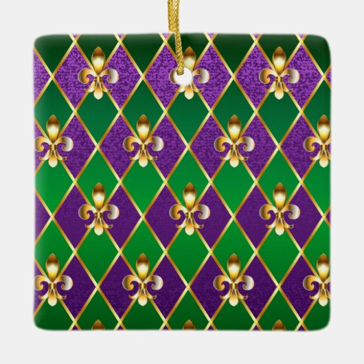 Juwelry Background Mardi Gras Keramisch Ornament (Voorkant)