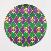Juwelry Background Mardi Gras Labels (Design 2)