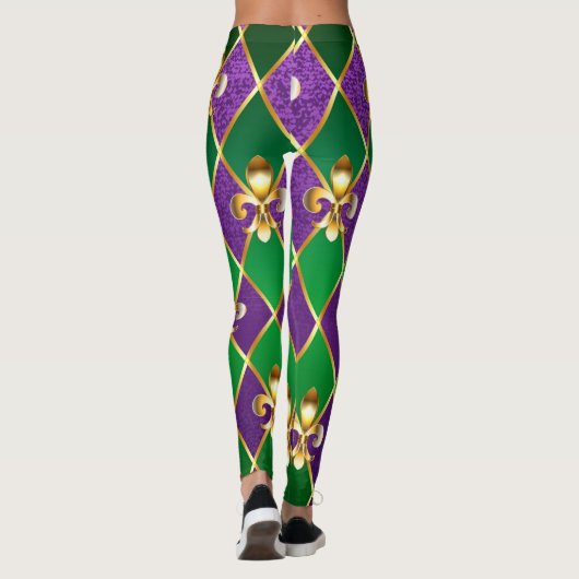 Juwelry Background Mardi Gras Leggings (Achterkant)
