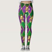 Juwelry Background Mardi Gras Leggings (Voorkant)