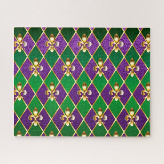 Juwelry Background Mardi Gras Legpuzzel (Horizontaal)