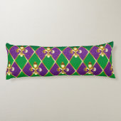Juwelry Background Mardi Gras Lichaamskussen (Achterkant)