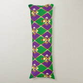 Juwelry Background Mardi Gras Lichaamskussen (Voorkant Verticaal)