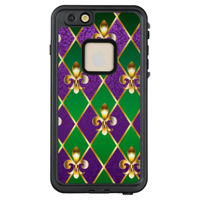 Juwelry Background Mardi Gras LifeProof iPhone Hoesje (Achterkant)